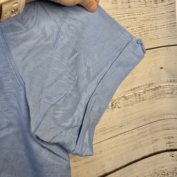 NWT Cubavera Blue Floral Mens Size XL Shortsleeve Button-down Shirt - Picture 6 of 7